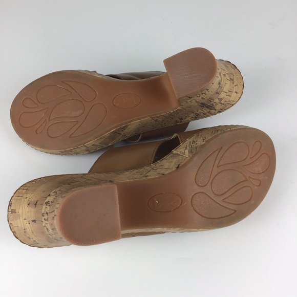 BOC Leather Slip On Heel Corkscrew Mules Size 11 - Picture 9 of 11